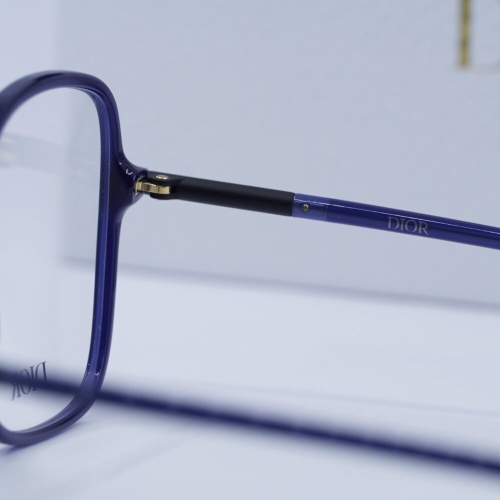 Final Price! Dior MINI CD O B2I 7400 Shiny Blue Eyeglasses 55mm - Picture 8 of 10